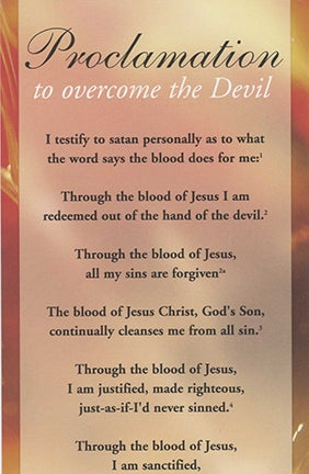 Proclamation - To Overcome the Devil