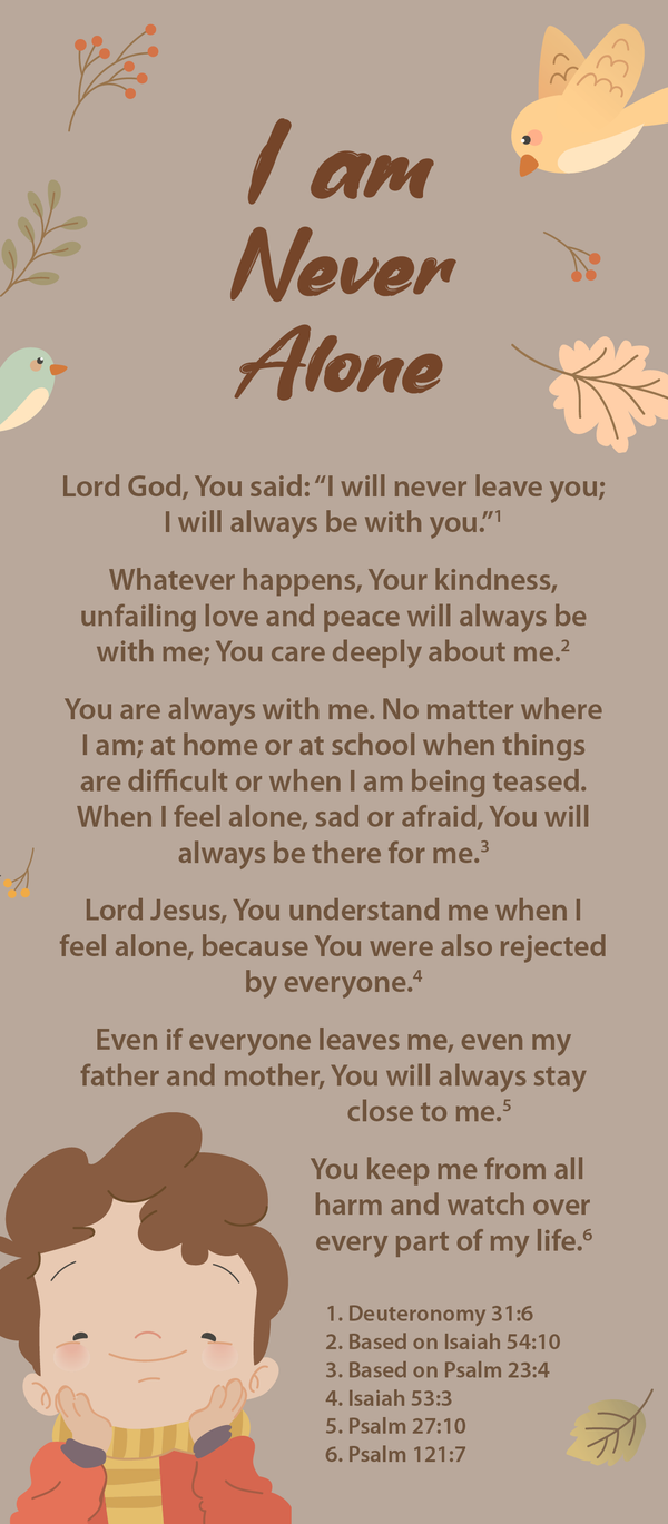 Children's Proclamation - I am never alone